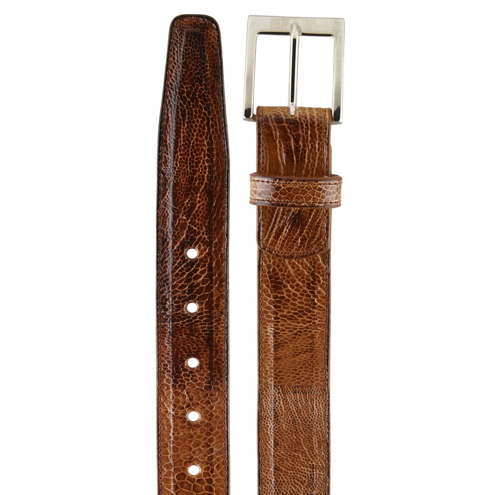 Belvedere Ostrich Leg Belt Antique Brandy
