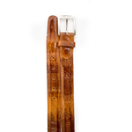 Belvedere Ostrich Leg Belt Brandy / Antique Brown