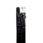 Belvedere Ostrich Leg Belt Black