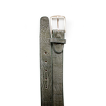 Belvedere Ostrich Leg Belt Gray