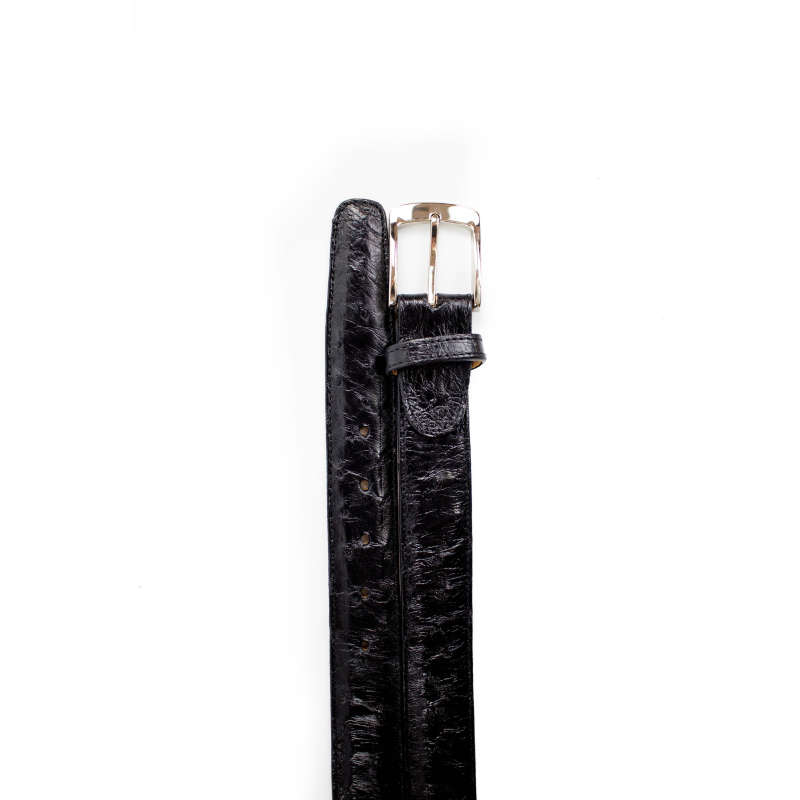 Belvedere Ostrich Quill Belt Black