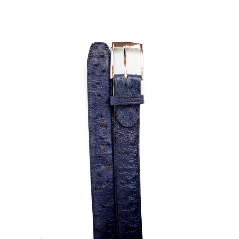 Belvedere Ostrich Quill Belt Navy