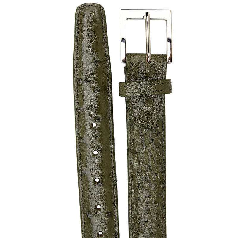 Belvedere Ostrich Quill Belt Olive