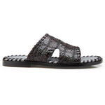 Belvedere Palma Crocodile Patchwork Sandal Black Cherry