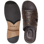 Belvedere Palma Crocodile Patchwork Sandal Brown