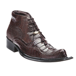 Belvedere Palma Hornback & Ostrich Boots Brown