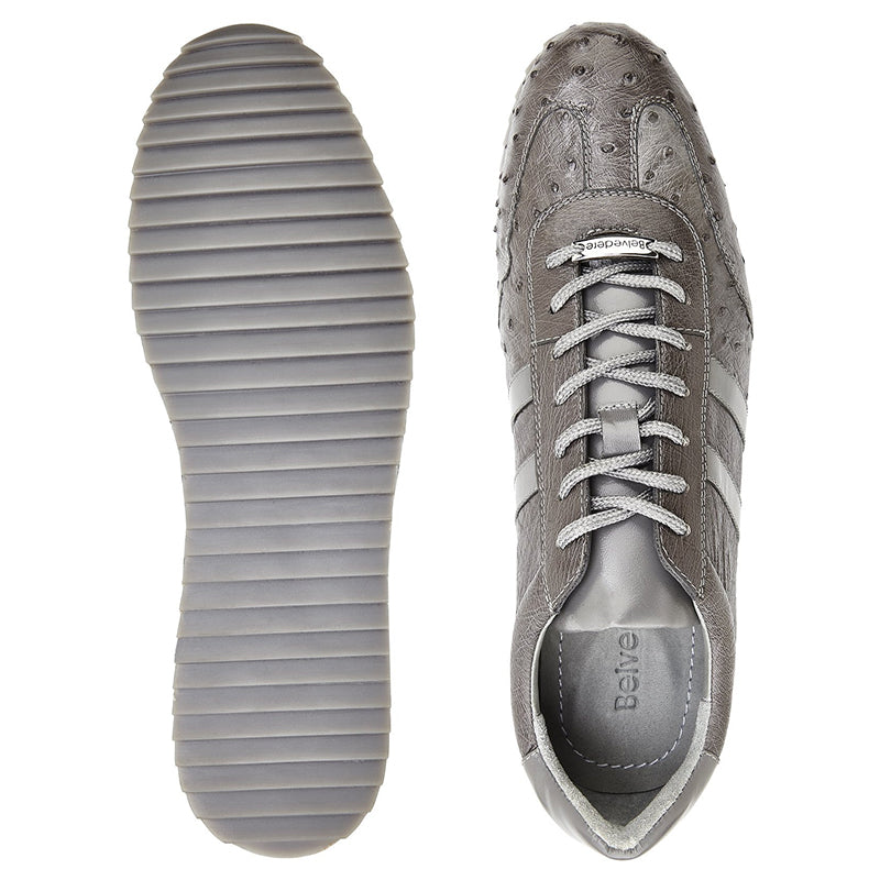 Belvedere Parker Leather Sneaker Gray