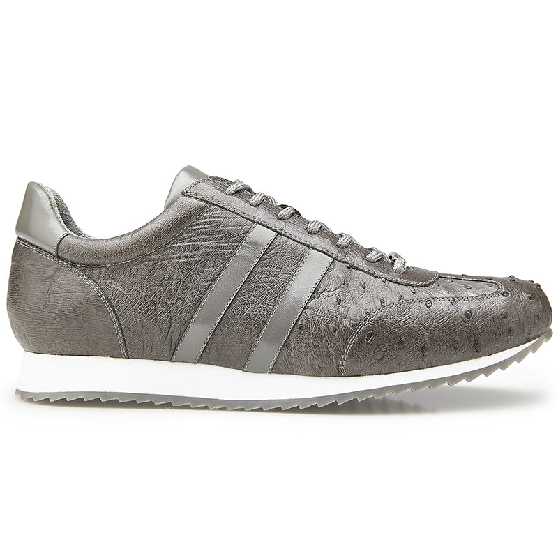 Belvedere Parker Leather Sneaker Gray