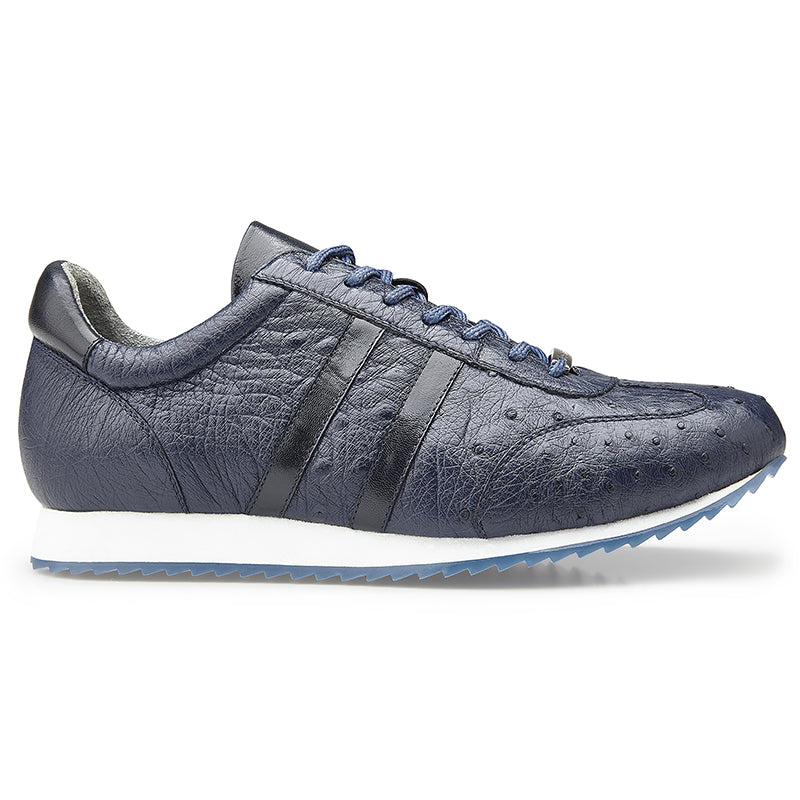 Belvedere Parker Leather Sneaker Navy Blue