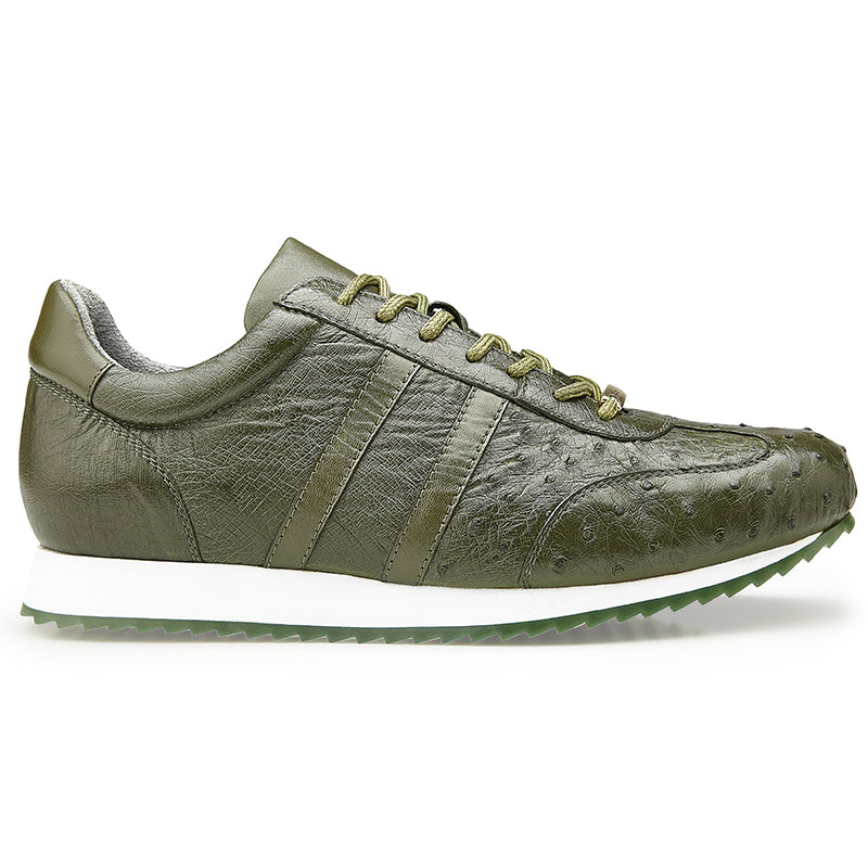 Belvedere Parker Leather Sneaker Olive