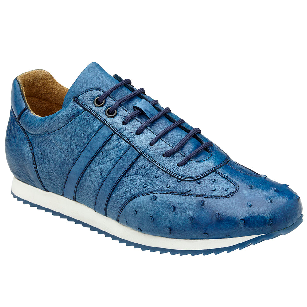 Belvedere Parker Ostrich Leg / Calfskin Sneakers Royal Blue