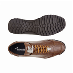 Belvedere Paulo Ostrich & Calfskin Sneakers Honey
