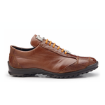Belvedere Paulo Ostrich & Calfskin Sneakers Honey