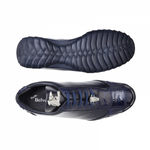 Belvedere Paulo Ostrich & Calfskin Sneakers Night Blue