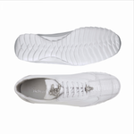 Belvedere Paulo Ostrich & Calfskin Sneakers White