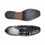 Belvedere Plato Alligator & Calfskin Bit Loafers Black