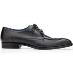 Belvedere Primo Genuine American Alligator / Pebble Grain Calfskin Shoes Black