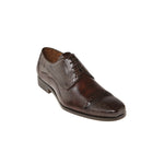 Belvedere Primo Ostrich & Calfskin Cap Toe Shoes Antique Brown