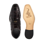 Belvedere Racer Patchwork Caiman Boots Chocolate