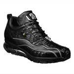 Belvedere Rexy Hornback Crocodile and Calfskin Sneakers Black