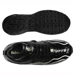 Belvedere Rexy Hornback Crocodile and Calfskin Sneakers Black