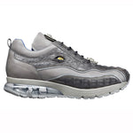 Belvedere Rexy Hornback Crocodile and Calfskin Sneakers Gray