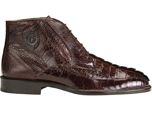 Belvedere Rico Caiman/Hornback/Ostrich Boots Brown