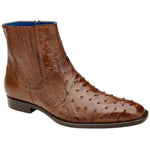 Belvedere Roger Genuine Ostrich Quill Chelsea Boots Ant Brandy (R55)