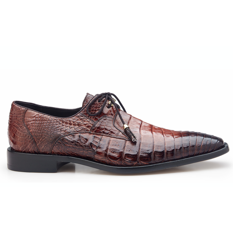 Belvedere Rome Crocodile Shoes Antique Almond