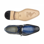 Belvedere Rome Crocodile Shoes Antique Ocean Blue