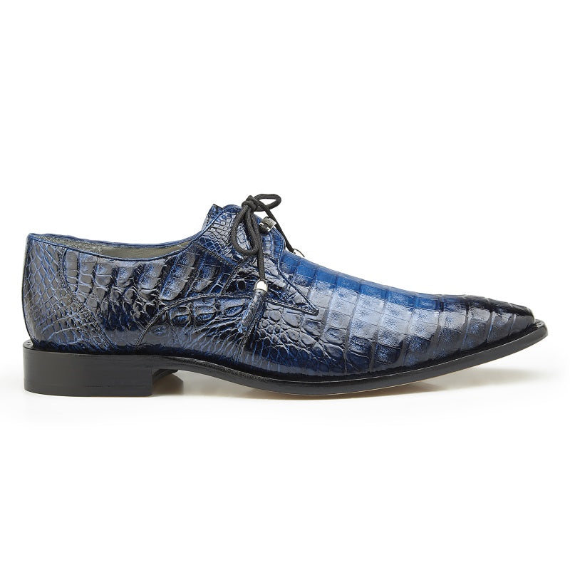 Belvedere Rome Crocodile Shoes Antique Ocean Blue
