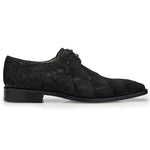 Belvedere Rome Suede Alligator Shoes Black