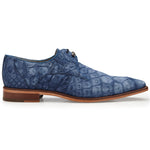 Belvedere Rome Suede Alligator Shoes Navy Blue