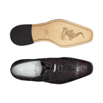 Belvedere Sabato Caiman Patchwork Dress Shoes Black Cherry