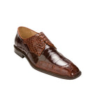 Belvedere  Cane Caiman & Eel Lace Up Shoes Brandy