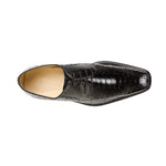 Belvedere Cava Ostrich & Eel Lace Up Shoes Black