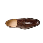 Belvedere Cava Ostrich & Eel Lace Up Shoes Brown
