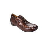 Belvedere Corona Lizard & Caiman Sneakers Dark Brown/Brown