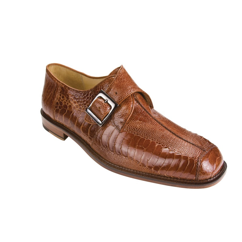 Belvedere Ostrich Leg Monk Strap Shoes