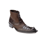 Belvedere Drago Hornback & Calfskin Boots Brown