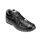 Belvedere Ferro Caiman & Calfskin Sneakers Black