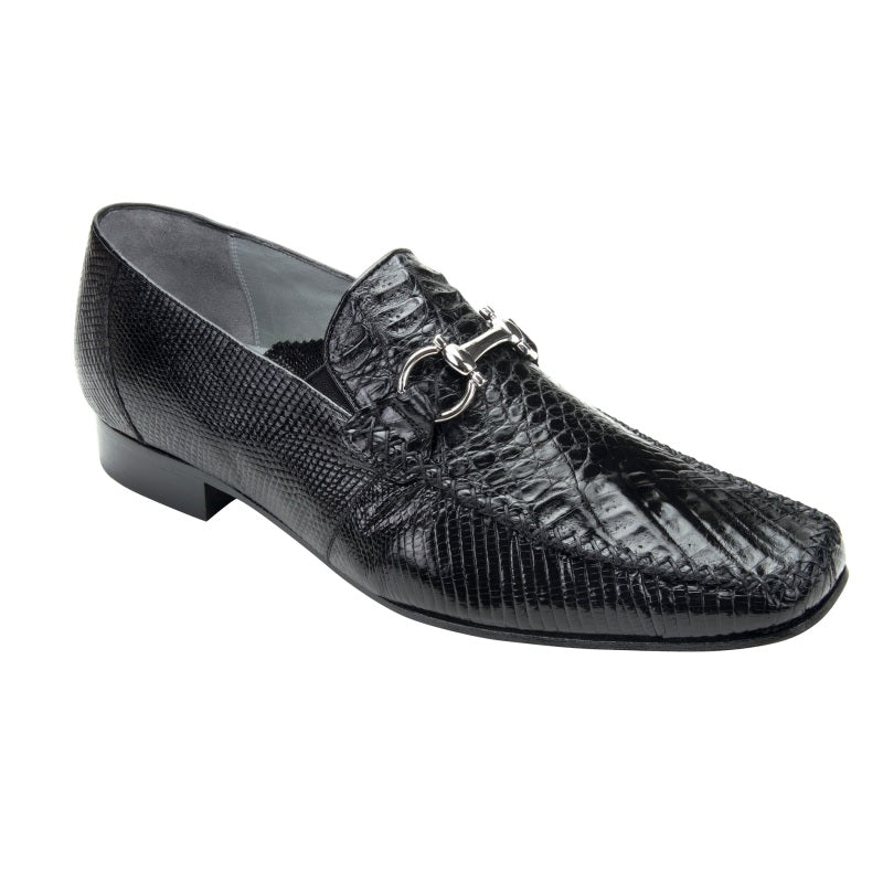 Belvedere Lizard & Crocodile Bit Loafers