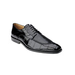 Belvedere Luigi Eel & Lizard Lace Up Shoes Black