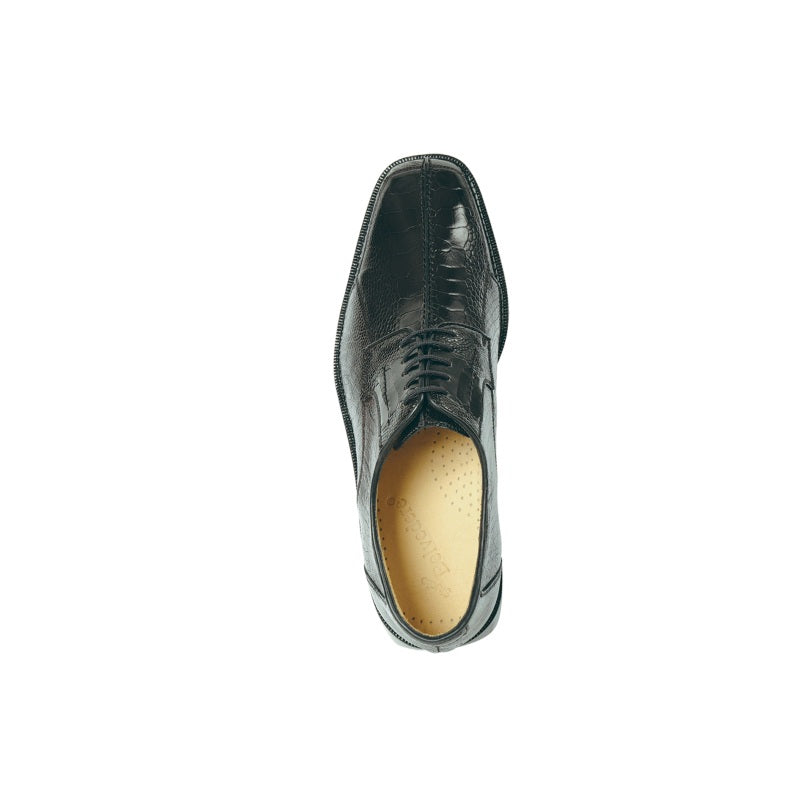Belvedere Marco Split Toe Ostrich Shoes Black