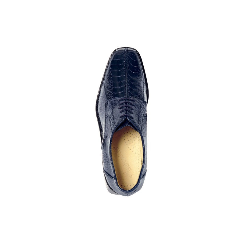 Belvedere Marco Split Toe Ostrich Shoes Navy