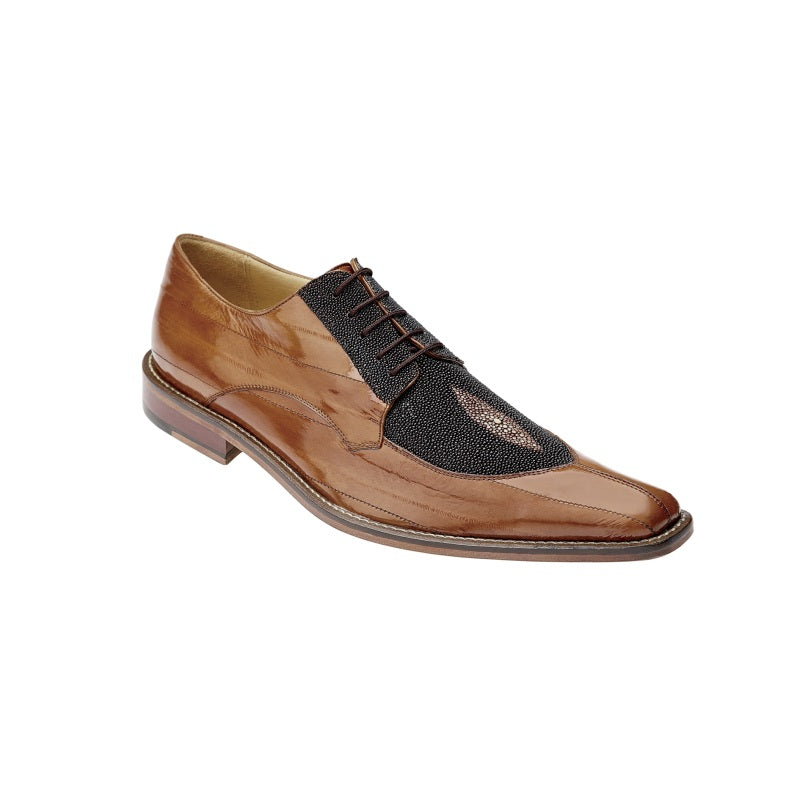 Belvedere Milan Eel/Stringray Shoes Camel/Brown