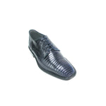 Belvedere Olivo Lizard Shoes Navy