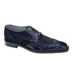 Belvedere Pergola Crocodile/Suede Shoes Navy