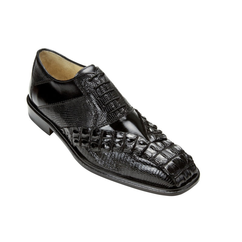 Belvedere Roma Hornback/Lizard/Calf Shoes Black