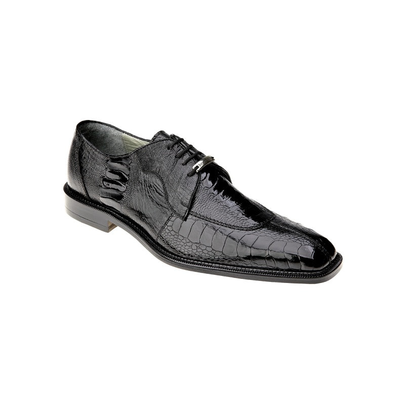 Belvedere Siena Ostrich Lace Up Shoes Black (1463)